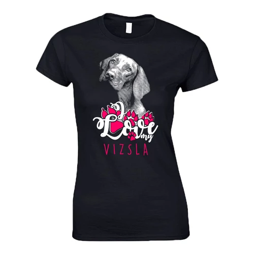 I love my Vizsla női póló (fekete)