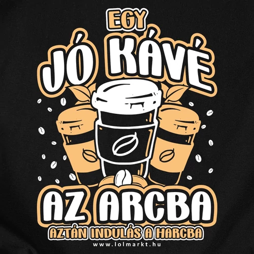 Egy jó kávé férfi póló (B_fekete)