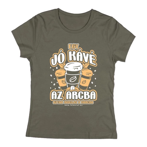 Egy jó kávé női póló (Grafit)