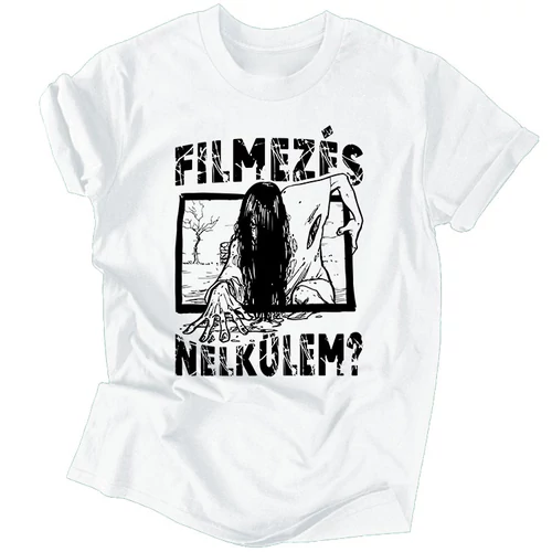 Filmezés férfi póló (Fehér)