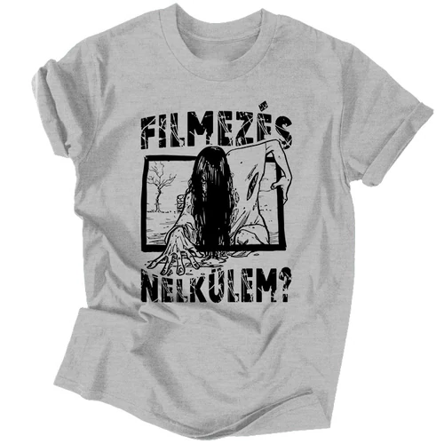 Filmezés férfi póló (Szürke)