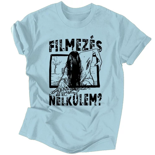 Filmezés férfi póló (Világoskék)