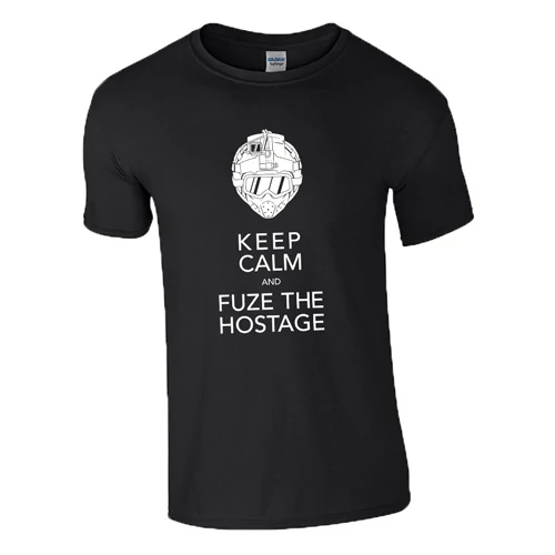 Keep calm and fuze the hostage R6 póló (Fekete)