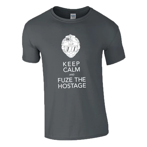 Keep calm and fuze the hostage R6 póló (Grafit)