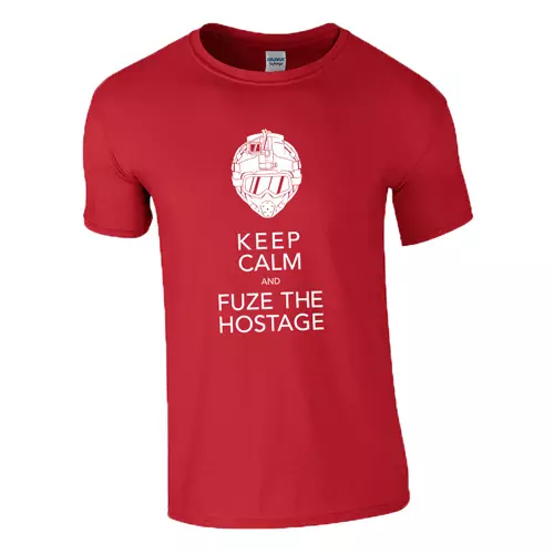 Keep calm and fuze the hostage R6 póló (Piros)