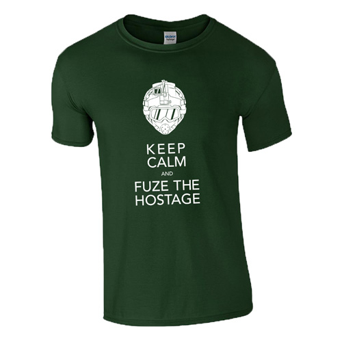 Keep calm and fuze the hostage R6 póló (Sötétzöld)