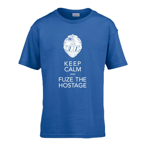Keep calm and fuze the hostage R6 gyerek póló (Királykék)