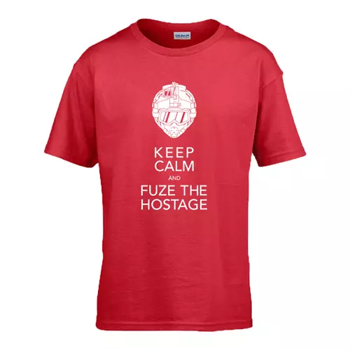 Keep calm and fuze the hostage R6 gyerek póló (Piros)