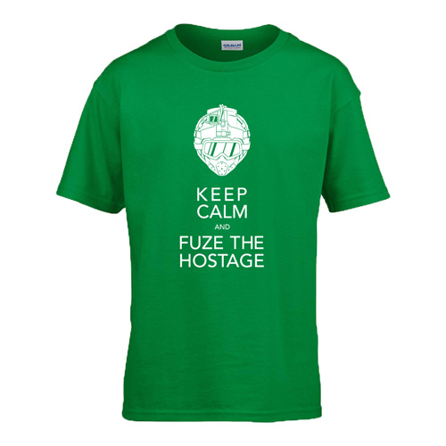 Keep calm and fuze the hostage R6 gyerek póló (Zöld)