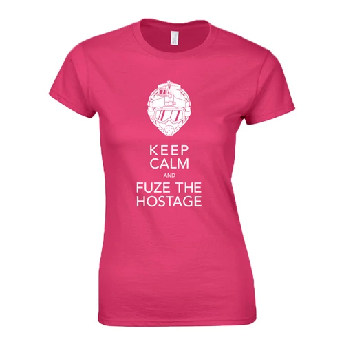 Keep calm and fuze the hostage R6 női póló (Rózsaszín)