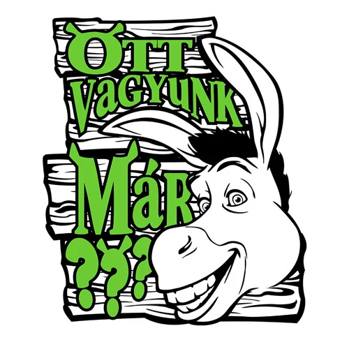 Ott vagyunk már gyerek póló (B_Fehér)