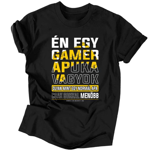 Gamer apuka póló (Fekete)
