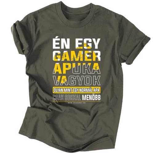Gamer apuka férfi póló (Grafit)