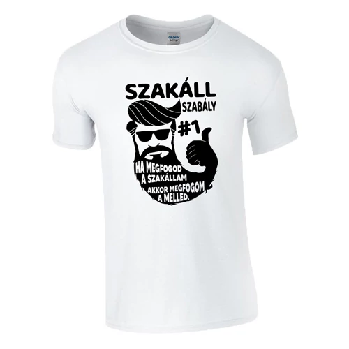 Szakáll szabály #1 póló (Fehér)