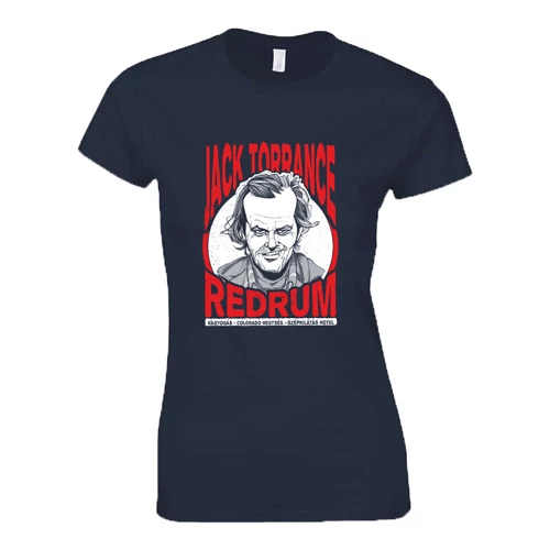 Jack Torrance - Redrum női póló (Sötétkék)