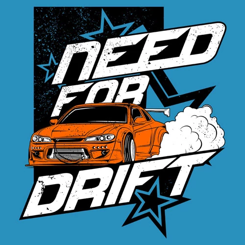Need For Drift női póló (B_Türkiz)