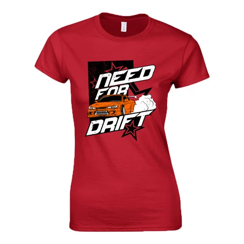 Need For Drift női póló (Piros)