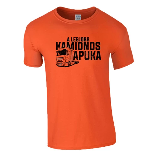 A legjobb kamionos apuka póló (Narancs)