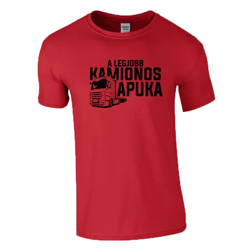 A legjobb kamionos apuka póló (Piros)
