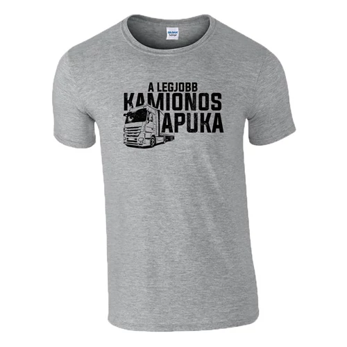 A legjobb kamionos apuka póló (Szürke)