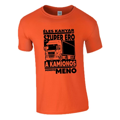 Menő kamionos póló (Narancs)