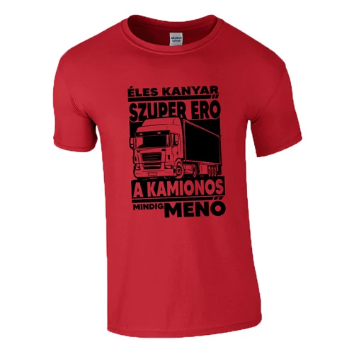 Menő kamionos póló (Piros)