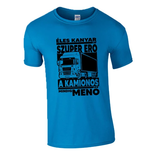 Menő kamionos póló (Türkiz)