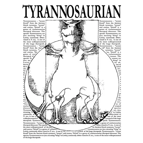 Tyrannosaurian póló (B_Fehér)