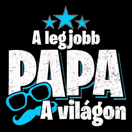 A legjobb papa a világon póló (B_Fekete)