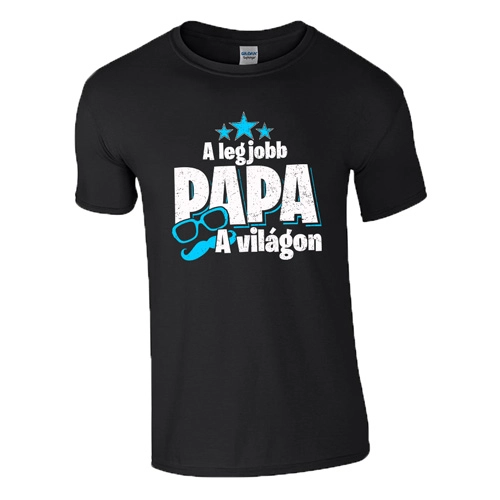 A legjobb papa a világon póló (Fekete)