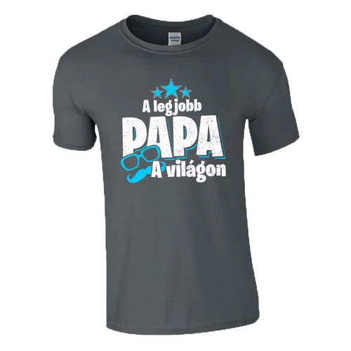 A legjobb papa a világon póló (Grafit)