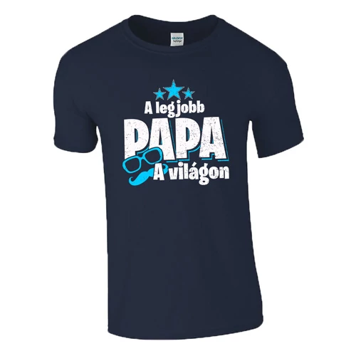 A legjobb papa a világon póló (Sötétkék)