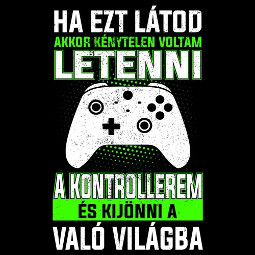 Ha ezt látod (XBOX gamer) női póló (B_Fekete)