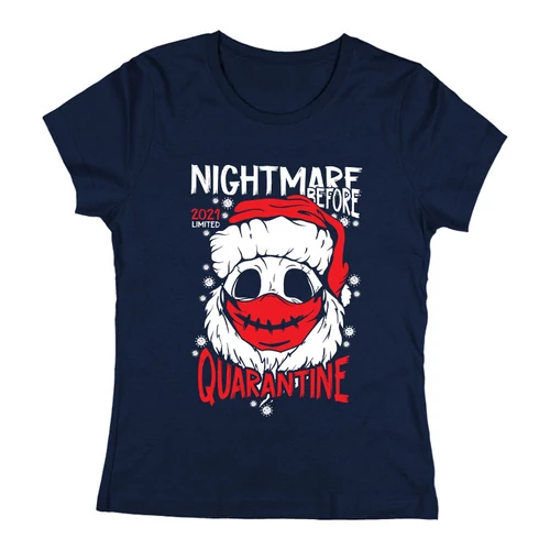 Nightmare before quarantine női póló (Sötétkék)