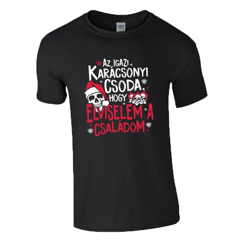 Az igazi karácsonyi csoda póló (Fekete)