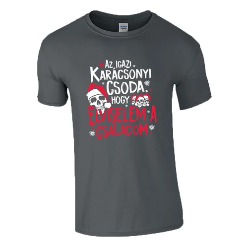 Az igazi karácsonyi csoda póló (Grafit)