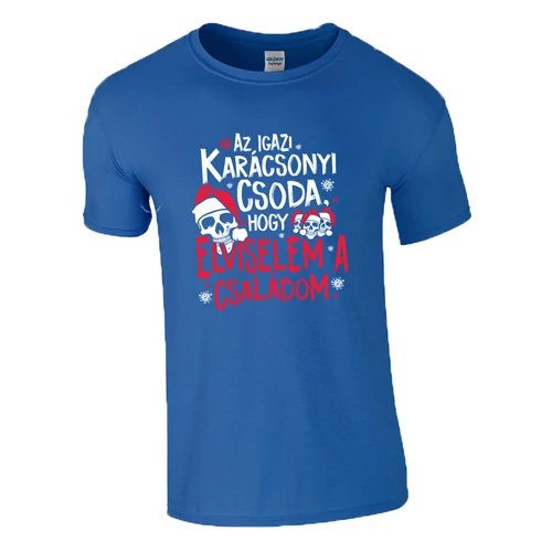 Az igazi karácsonyi csoda póló (Királykék)