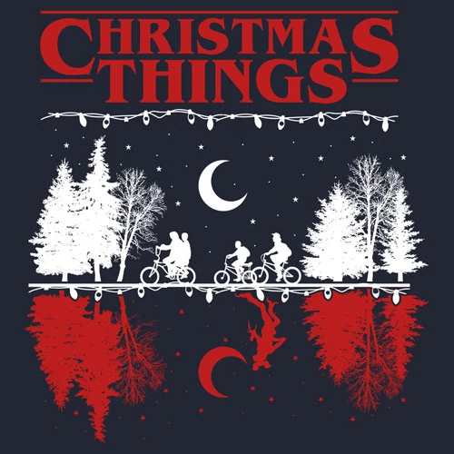 Christmas things női póló (B_Sötétkék)
