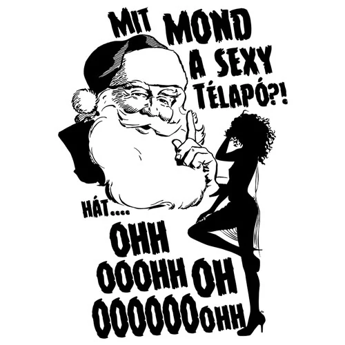 Sexy Télapó póló (B_Fehér)
