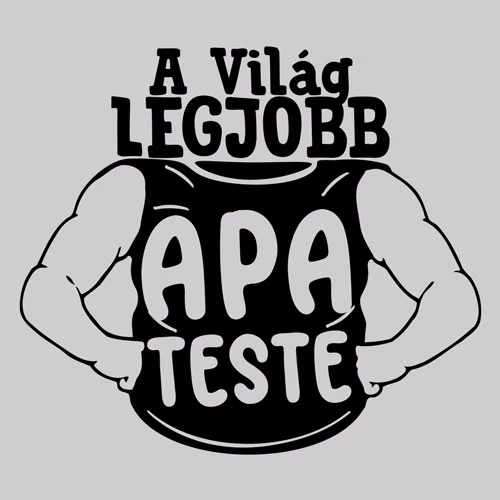 A világ legjobb apateste póló (B_Szürke)