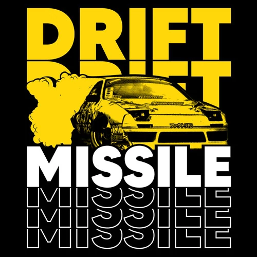 Drift Missile póló (B_Fekete)