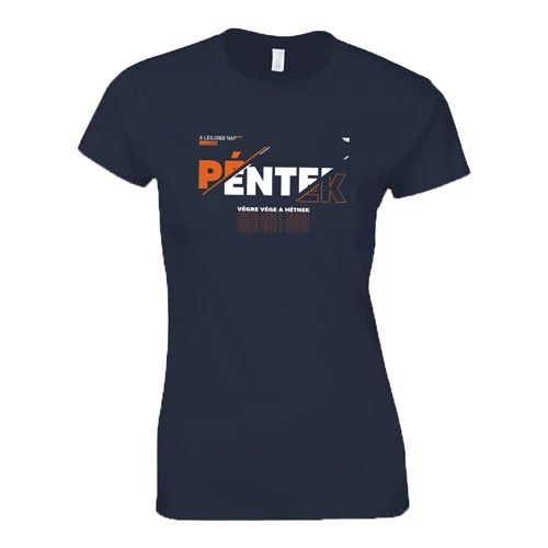 Péntek női póló (Sötétkék)
