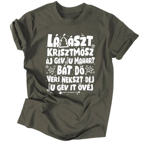Láászt kriszmösz férfi póló (Grafit)