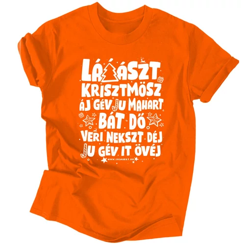 Láászt kriszmösz férfi póló (Narancs)