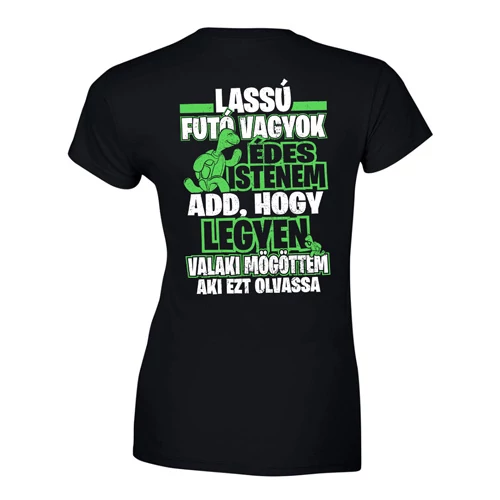 Lassú futó női póló (fekete)