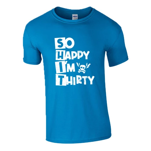 Happy Thirty (SHIT) férfi póló (Türkiz)
