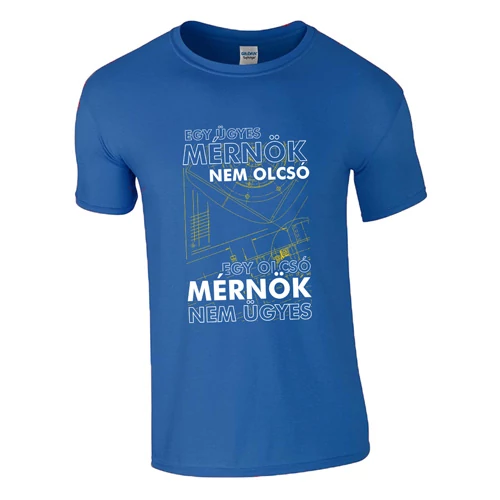 Ügyes mérnök póló (Királykék)