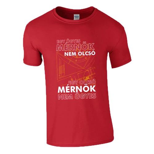 Ügyes mérnök póló (Piros)