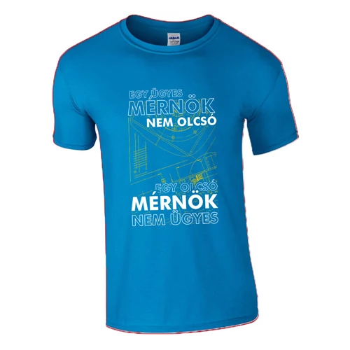 Ügyes mérnök póló (Türkizkék)