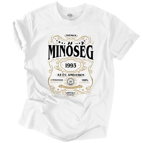Minőség (RD) - születésnapos férfi póló (Fehér)